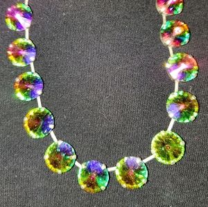 Sabika multicolor crystal choker